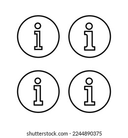 Info sign icon vector for web and mobile app. about us sign and symbol. Faq icon