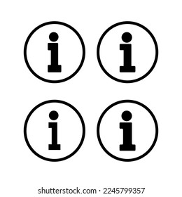 Vector de icono de signo de información para aplicaciones web y móviles. sobre nosotros firmar y símbolo. Icono de Faq