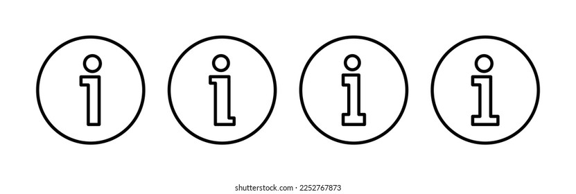 Vector de icono de signo de información para aplicaciones web y móviles. sobre nosotros firmar y símbolo. Icono de Faq