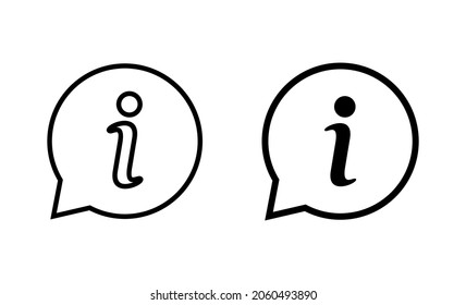 Info sign icons set. about us sign and symbol. Faq icon