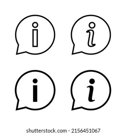 Info sign icons vector. about us sign and symbol. Faq icon