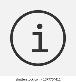 Info Sign. Information Icon  Illustration As A Simple Vector & Trendy Symbol for Design and Communication Websites, Presentation, Helpdesk or Mobile Application.