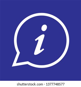 Info Sign. Information Icon  Illustration As A Simple Vector Sign & Trendy Symbol for Design and Communication Websites, Presentation, Helpdesk or Mobile Application.