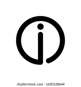 Signo de información, icono de información en fondo en blanco