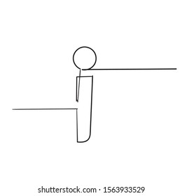 Info sign, information icon vector illustration with simple continuous line drawing style