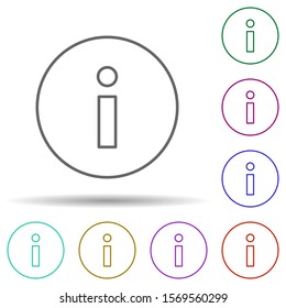 Info sign multi color icon. Simple thin line, outline vector of web icons for ui and ux, website or mobile application