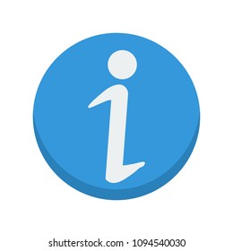 Info sign on hand icon, vector illustration. Flat design style