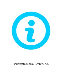 Info sign support service flat icon