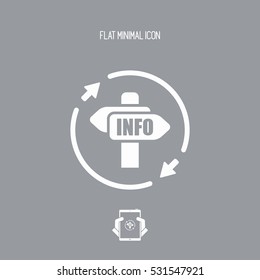Info signal - Vector web icon