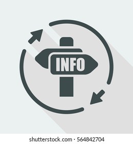 Info signal - Vector web icon