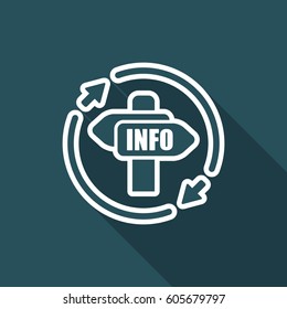 Info signal - Vector web icon