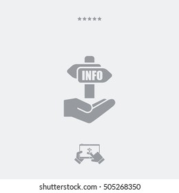 Info signboard - Vector minimal icon