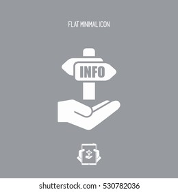 Info signboard - Vector minimal icon