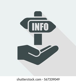 Info signboard - Vector minimal icon