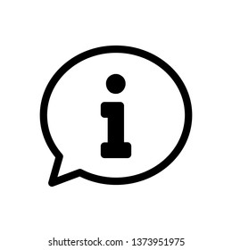 Info speech bubble symbol