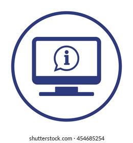  Info speech bubble symbol  icon. Flat design.
