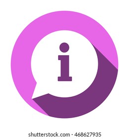  Info speech bubble symbol icon.