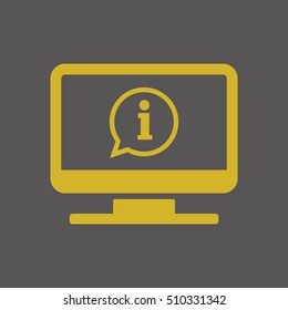  Info speech bubble symbol  icon,vector. Flat design.