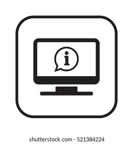  Info speech bubble symbol  icon,vector. Flat design.