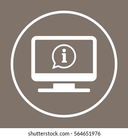  Info speech bubble symbol  icon,vector. Flat design.
