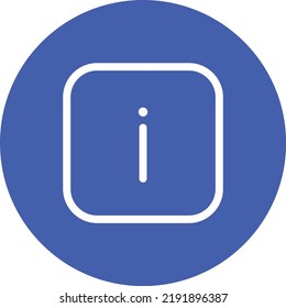 Imagen vectorial de icono de círculo de línea de Info Square. También se puede usar para aplicaciones web, aplicaciones móviles y medios impresos.