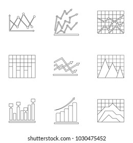 Info stand icons set. Outline set of 9 info stand vector icons for web isolated on white background