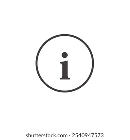 Icono de trazo de información en negro