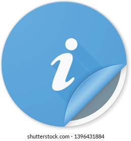 i Info support sign button illustration