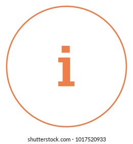 Info symbol in circle. Vector illustration