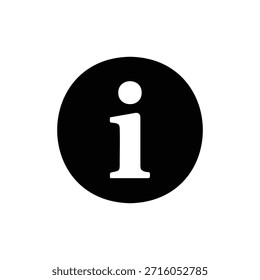 Diseño plano del icono del Vector de la silueta del símbolo de la información.