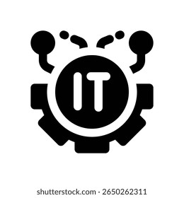 Icono de glifo de info tech. Icono de Vector fuerte y sólido para Sitios web, interfaces móviles, presentaciones y marca visual. Alta calidad y fácil de editar.