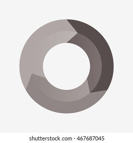 info template pie black charts with 3 steps