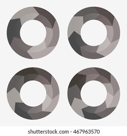 info template pie black charts with 6, 7, 8, 9 steps