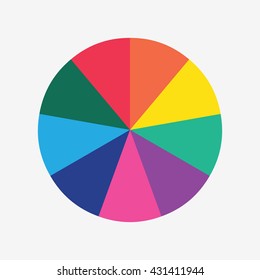 info template pie charts with 9 steps, info template vector, pie charts vector