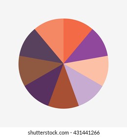Info Template Pie Orange Purple Charts Stock Vector (Royalty Free ...