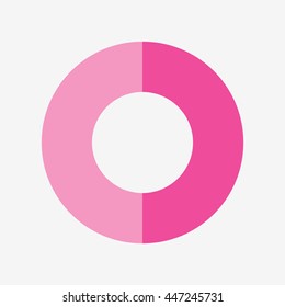 info template pie pink charts with 2 step