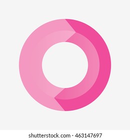 info template pie pink charts with 2 steps