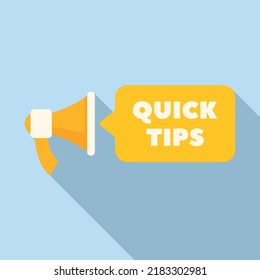 Info top tip icon flat vector. Advice idea. Hint blog