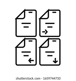 Info transfer line icon, concept sign, outline vector illustration, linear symbol.