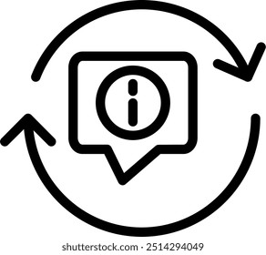 Info Update Vector Line Icon Element