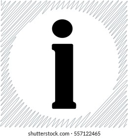 Info vector icon - black  illustration