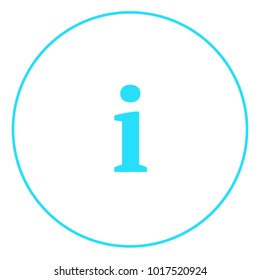 Info vector icon in blue circle