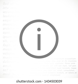 info vector icon eps10 , Lorem ipsum Flat design