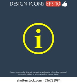 info vector icon. Flat design style EPS