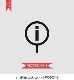 Info vector icon, illustration symbol