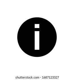 Info vector icon on white background