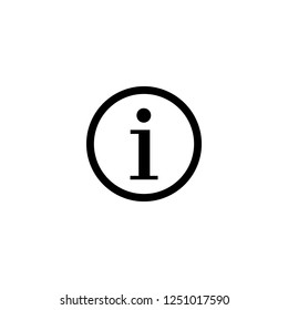 info vector icon. info sign on white background. info icon for web and app