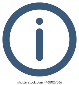 Info vector icon. Style is contour flat icon symbol, blue color, white background.