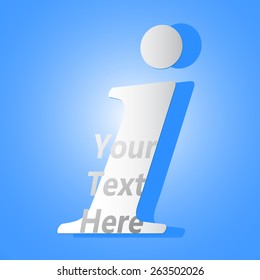 info vector icon with your text here on blue background