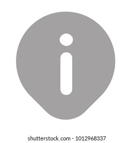 Info vector illustration on grey backround. Map symbol